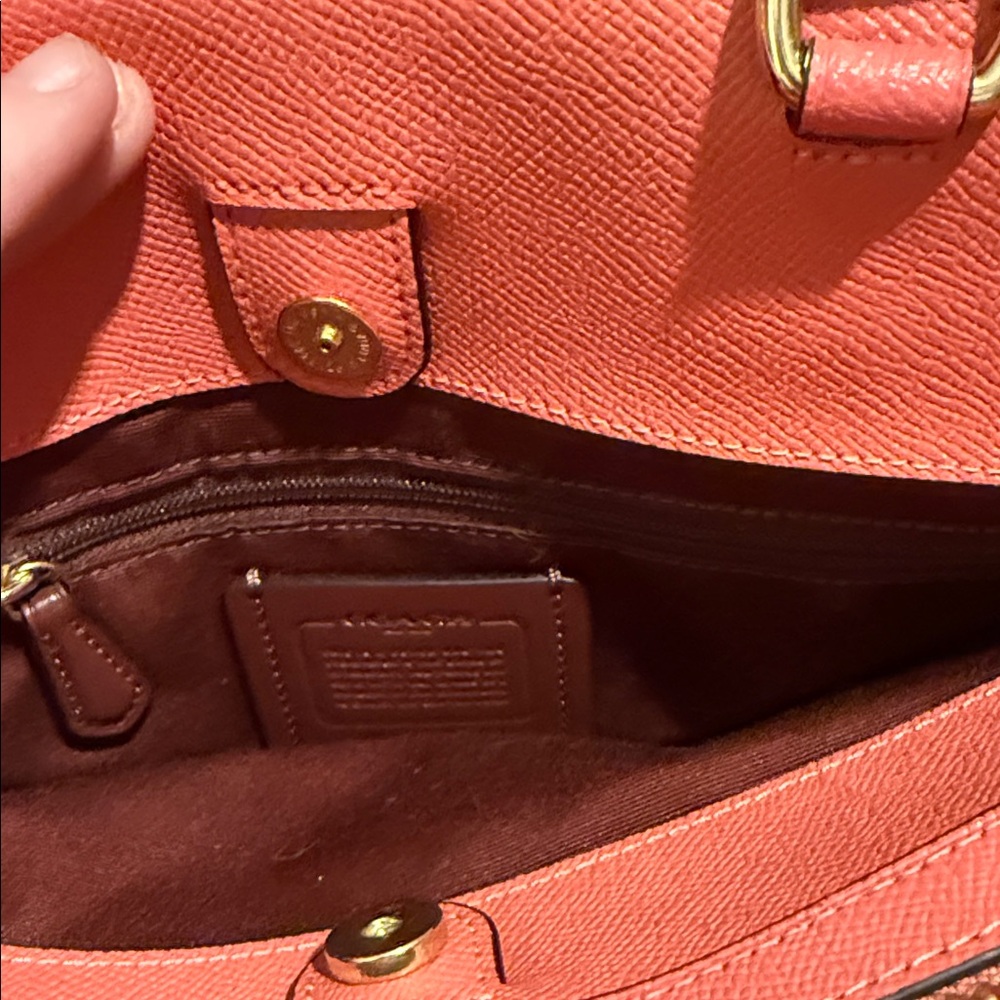 Coach Coral Leather Satchel - Picture 5 of 7
